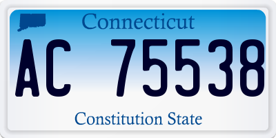 CT license plate AC75538
