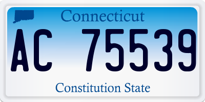 CT license plate AC75539