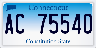 CT license plate AC75540