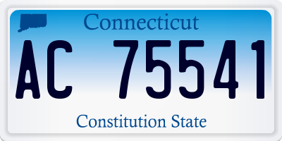 CT license plate AC75541