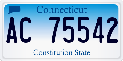 CT license plate AC75542