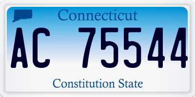 CT license plate AC75544