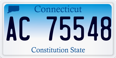 CT license plate AC75548