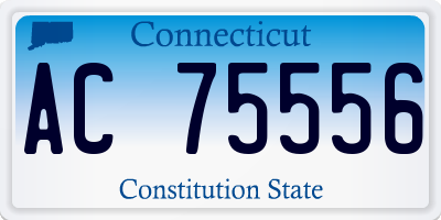 CT license plate AC75556