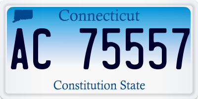 CT license plate AC75557