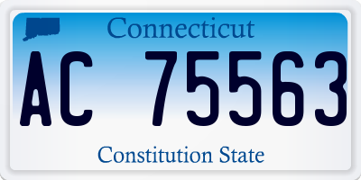 CT license plate AC75563