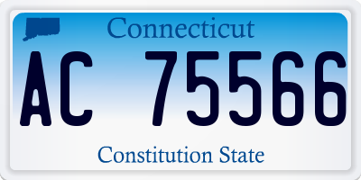 CT license plate AC75566