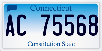 CT license plate AC75568