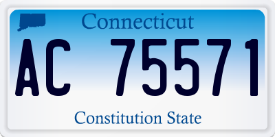 CT license plate AC75571