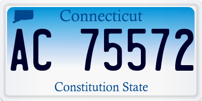 CT license plate AC75572