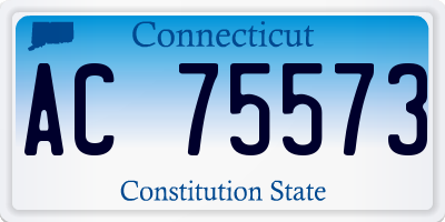 CT license plate AC75573