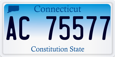 CT license plate AC75577