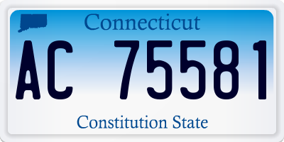 CT license plate AC75581