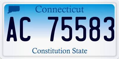 CT license plate AC75583