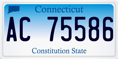 CT license plate AC75586