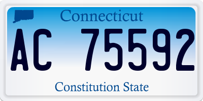 CT license plate AC75592