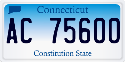 CT license plate AC75600