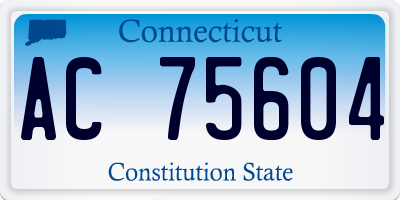 CT license plate AC75604