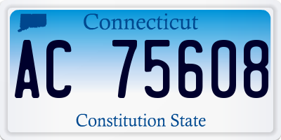 CT license plate AC75608