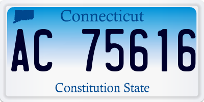 CT license plate AC75616