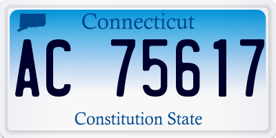 CT license plate AC75617