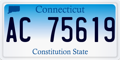 CT license plate AC75619
