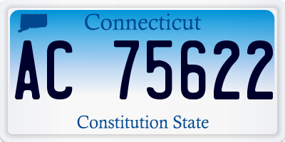 CT license plate AC75622