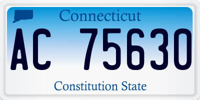 CT license plate AC75630