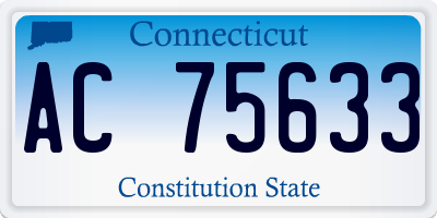 CT license plate AC75633