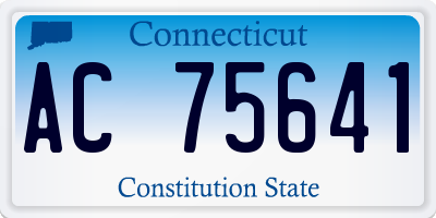 CT license plate AC75641