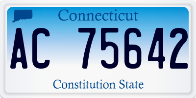 CT license plate AC75642