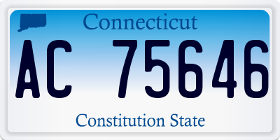CT license plate AC75646