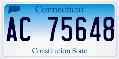 CT license plate AC75648