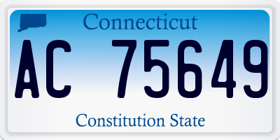 CT license plate AC75649