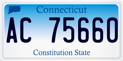 CT license plate AC75660