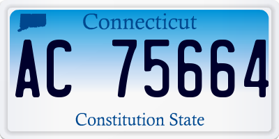 CT license plate AC75664