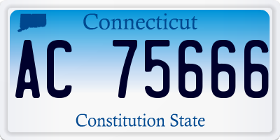 CT license plate AC75666