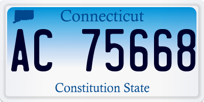 CT license plate AC75668