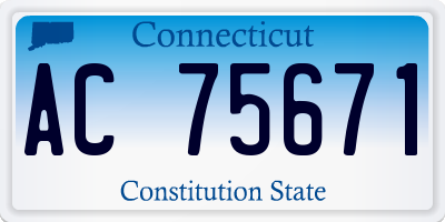 CT license plate AC75671