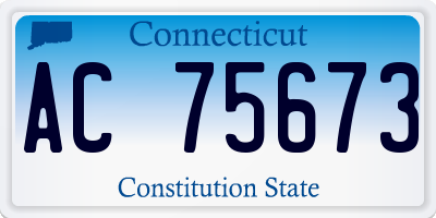 CT license plate AC75673