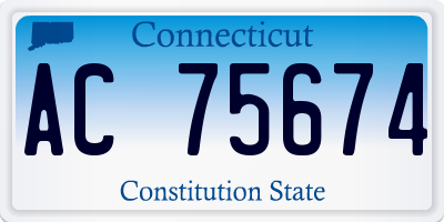 CT license plate AC75674