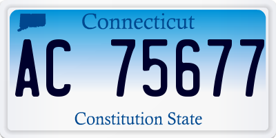 CT license plate AC75677