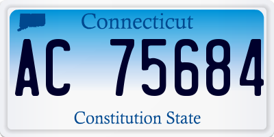 CT license plate AC75684