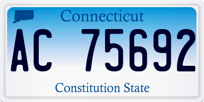 CT license plate AC75692
