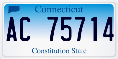 CT license plate AC75714