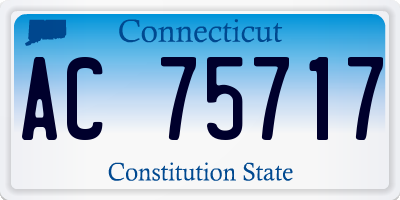 CT license plate AC75717