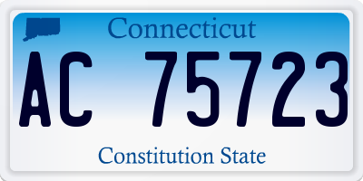 CT license plate AC75723