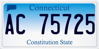 CT license plate AC75725