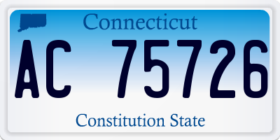 CT license plate AC75726