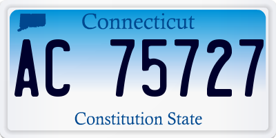 CT license plate AC75727